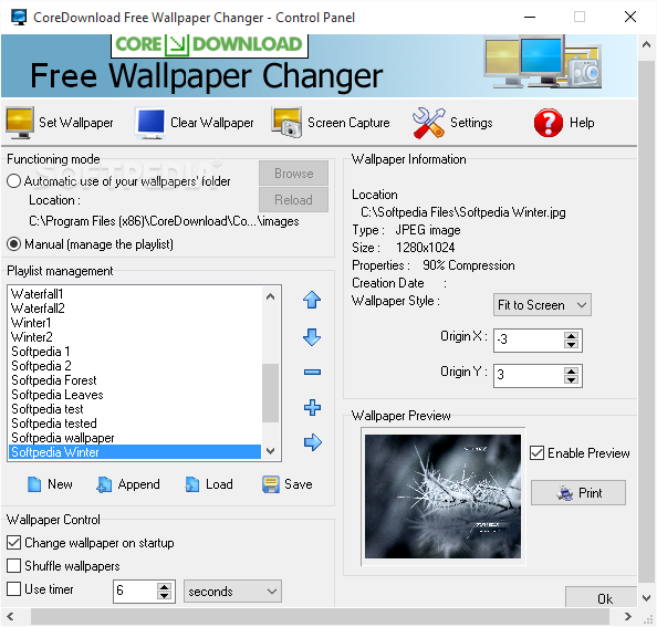 Core Wallpaper Changer Screenshot Html