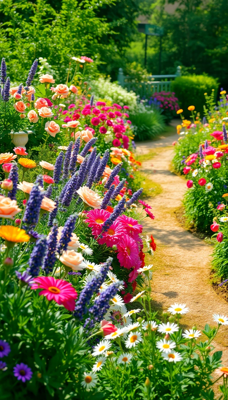English Flower Garden Wallpaper