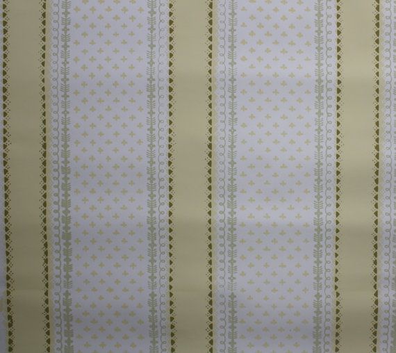 Vintage Wallpaper Stripe Yellow And White Ribbon