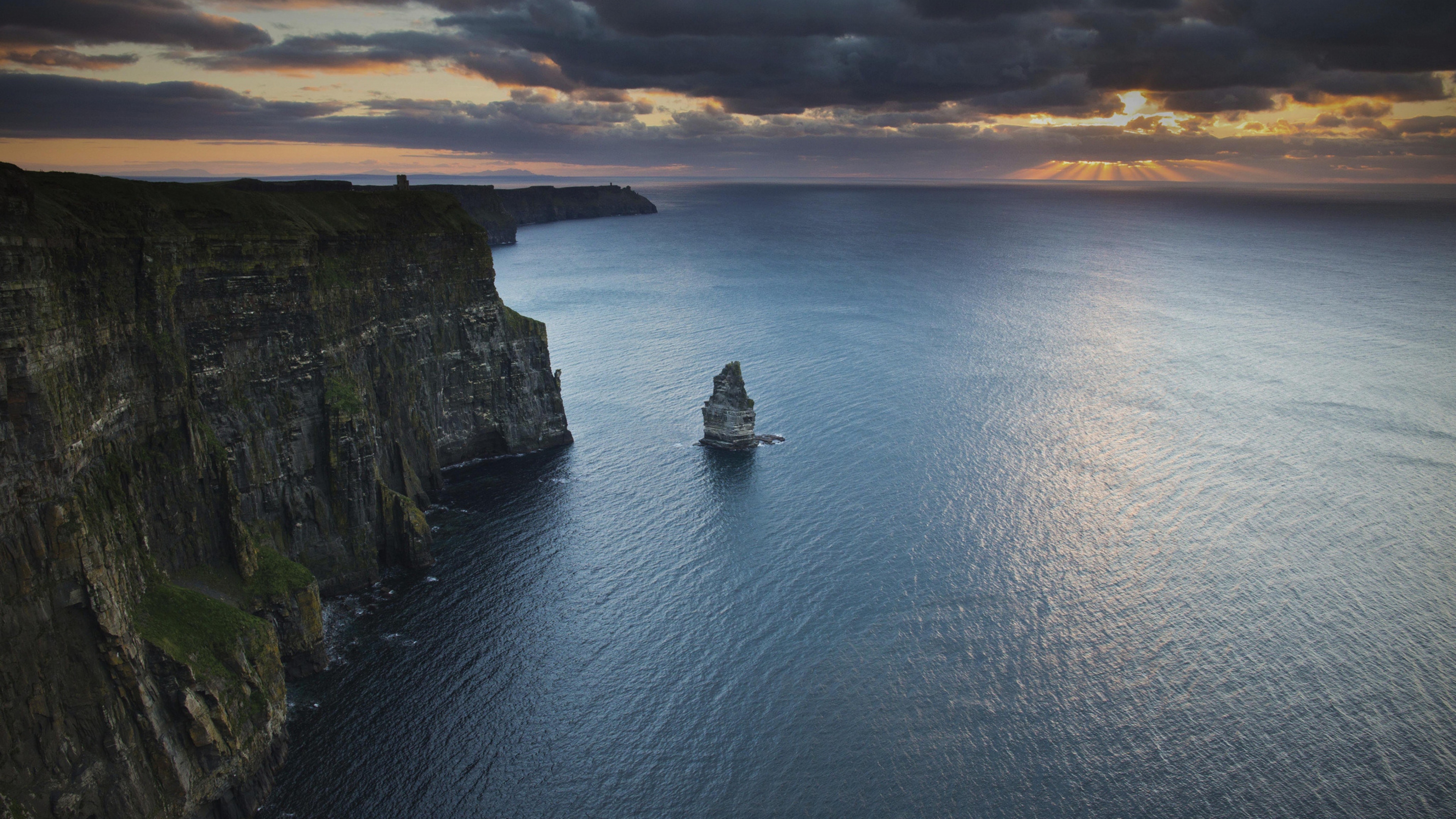 Wallpaper Cliffs Of Moher Ireland Atlantic Ocean