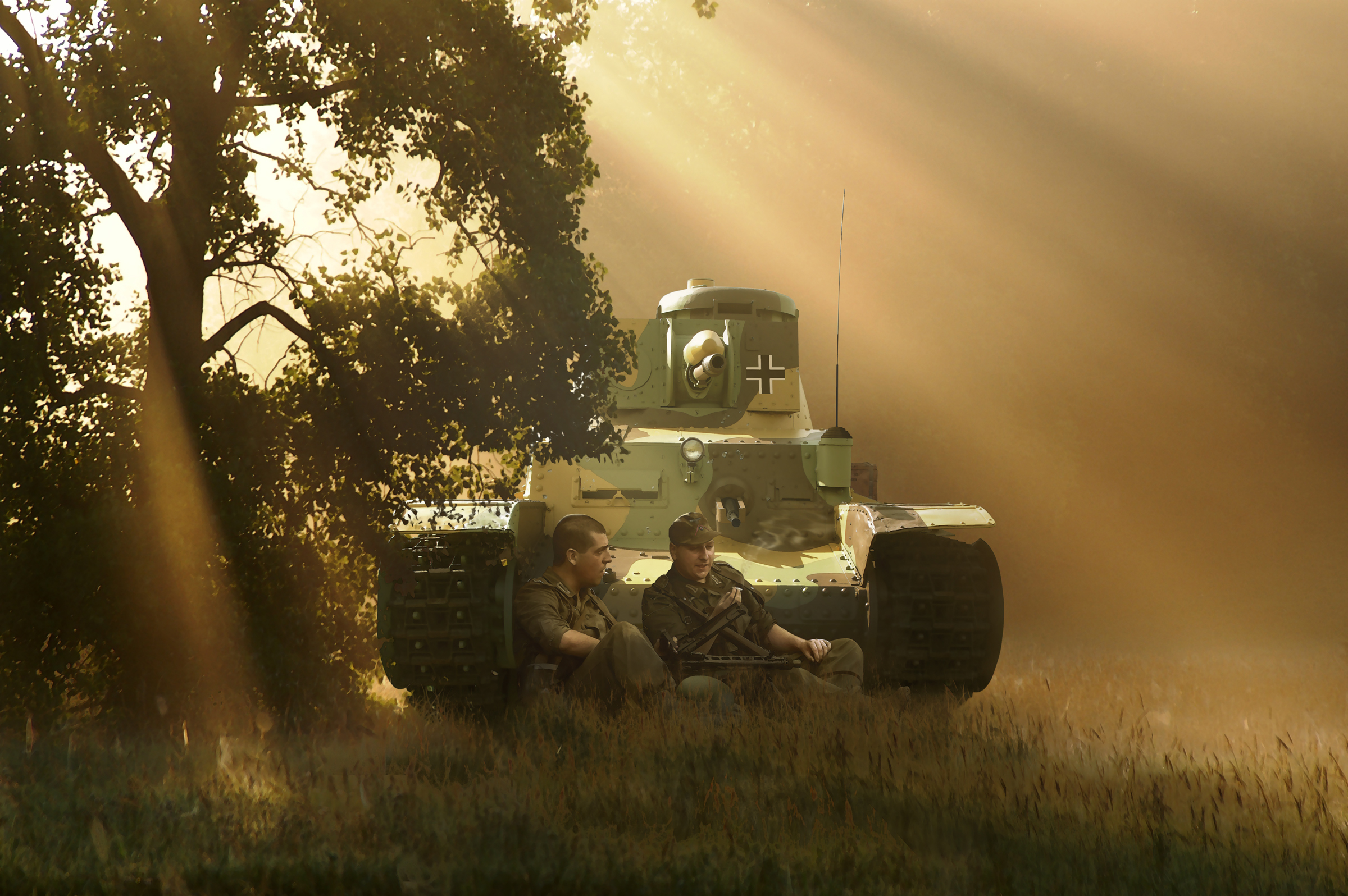 Wallpaper Art War Tank Soldiers Vacation Ww2 Drawing