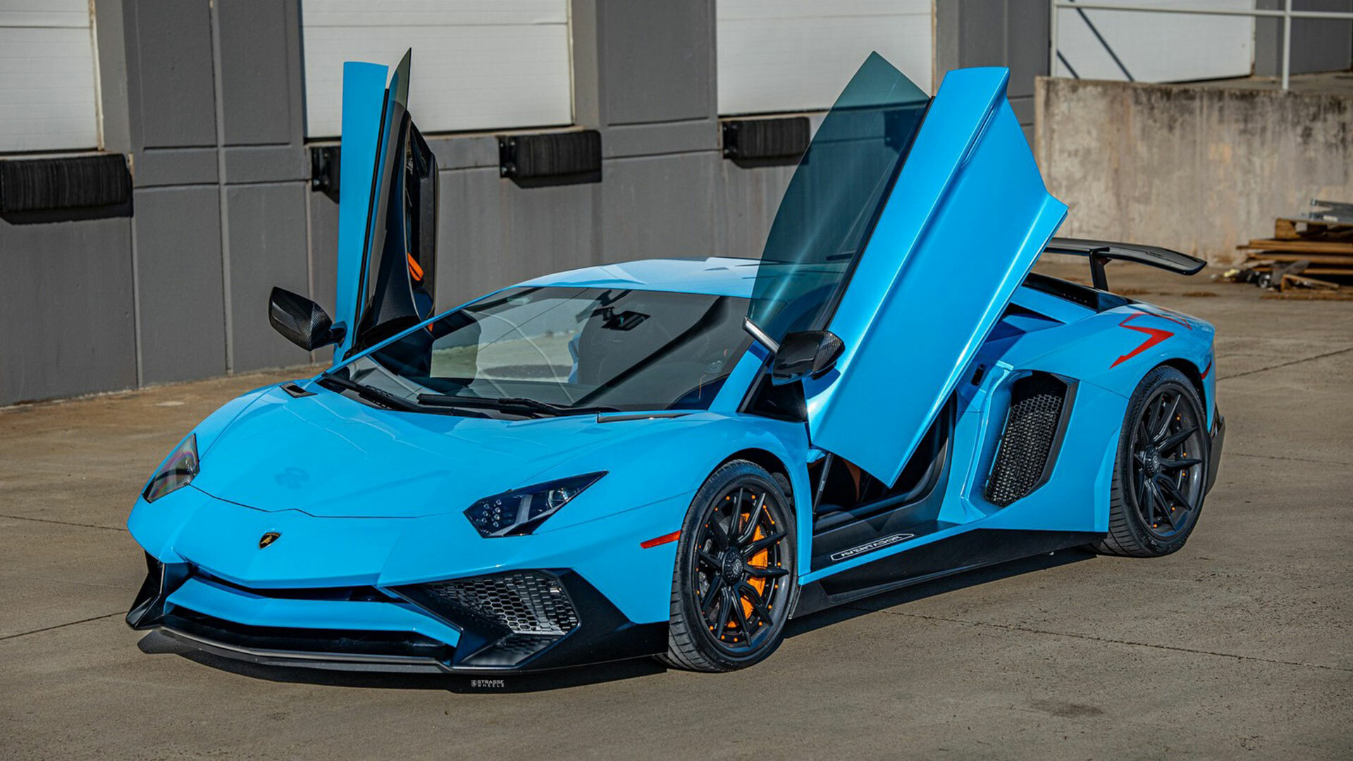 Lamborghini Aventador Blue HD Sv Roadster Wallpaper