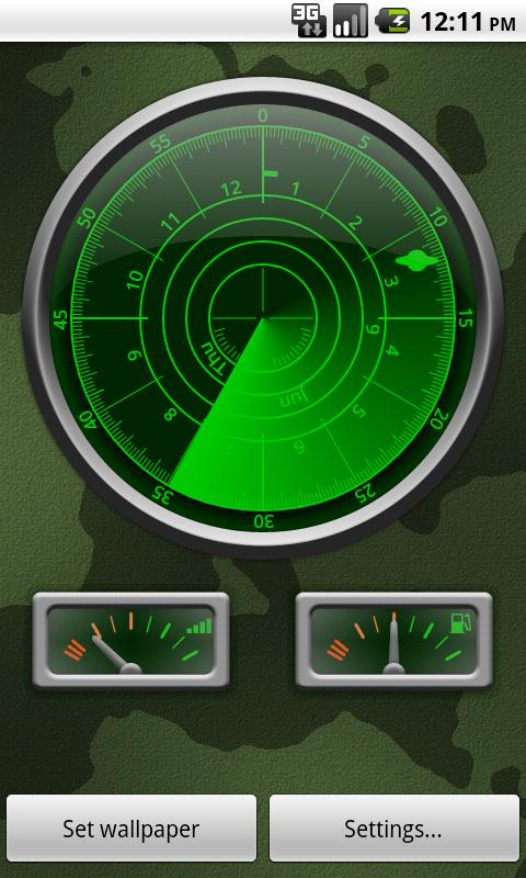 The Time With Radar Clock Live Wallpaper This Smart