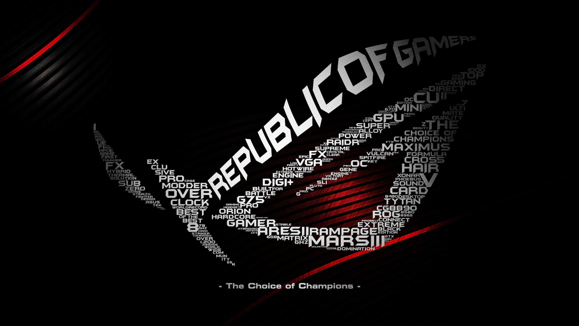 Asus Puter Rog Gamer Republic Gaming Wallpaper Background