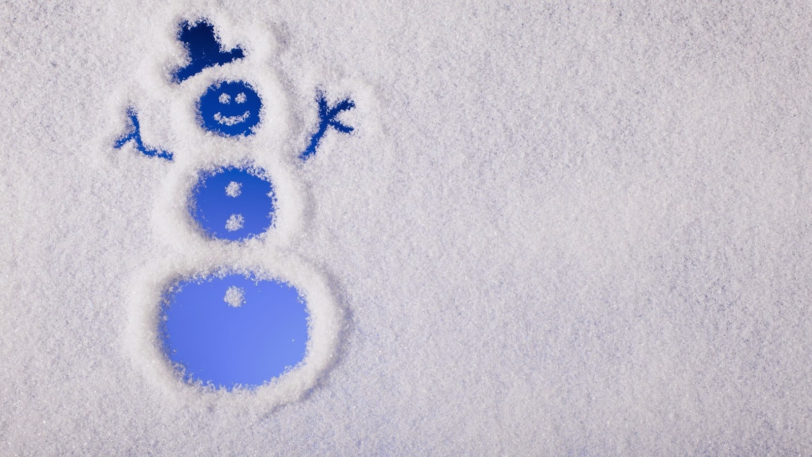 Snowman Greetings And Widescreen Background For