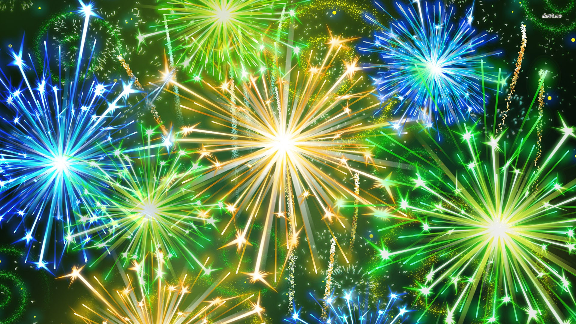 Fireworks Digital Art Wallpaper Full HD
