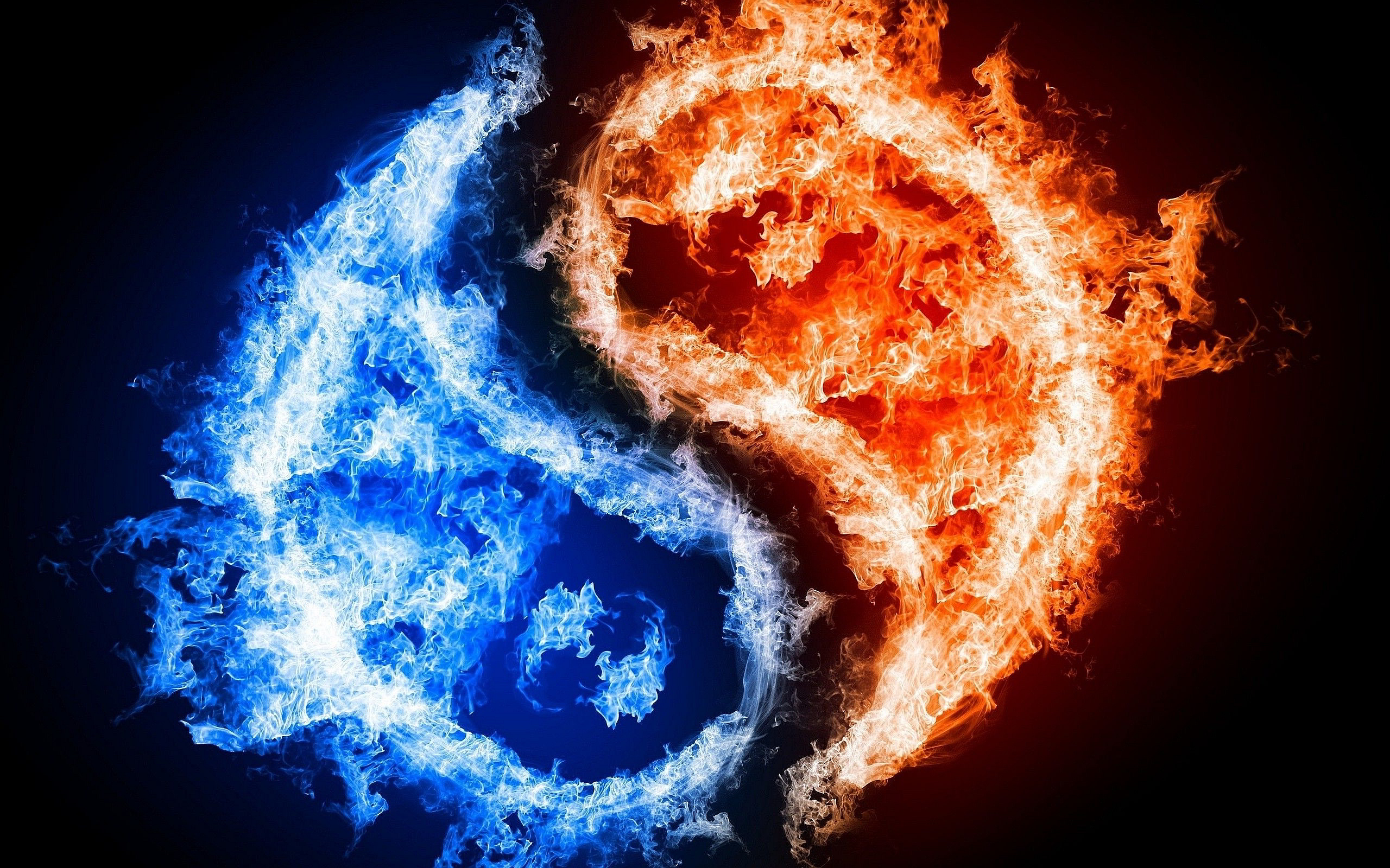 Fire And Ice HD Wallpaper Background