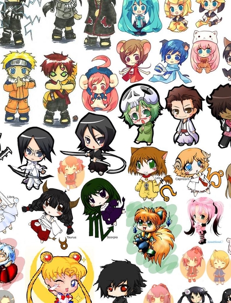 Chibi Anime Characters Wallpaper For Amazon Kindle Fire