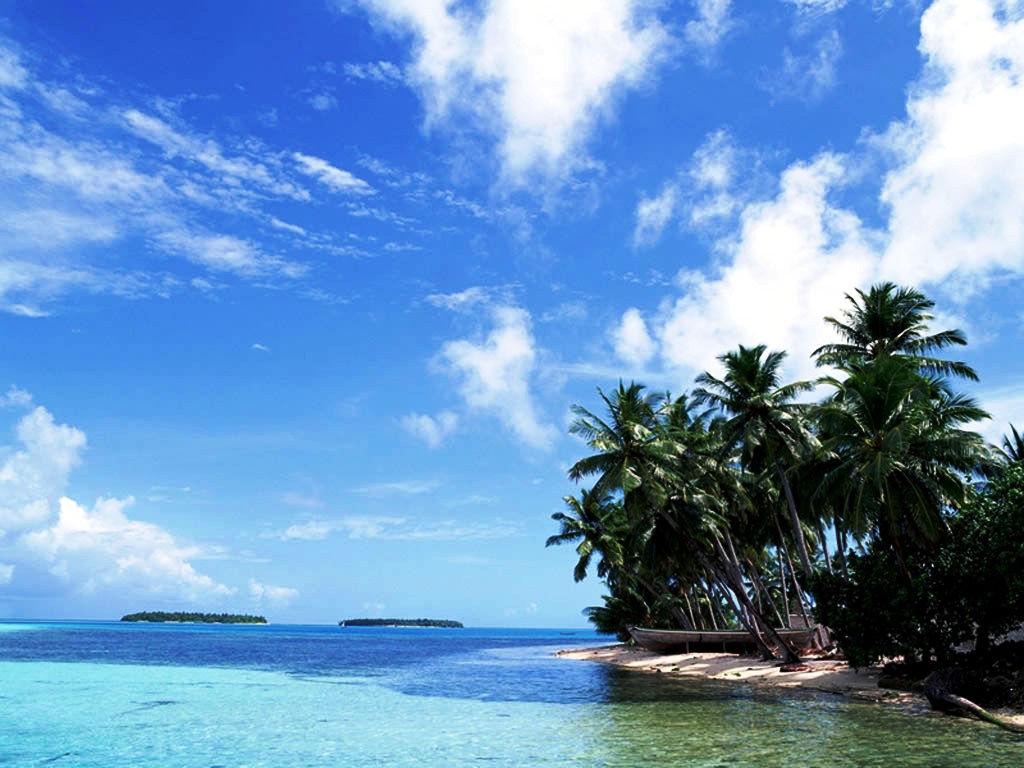 Pc Looks More Peaceful Beach Scene Desktop Wallpaper Tropical