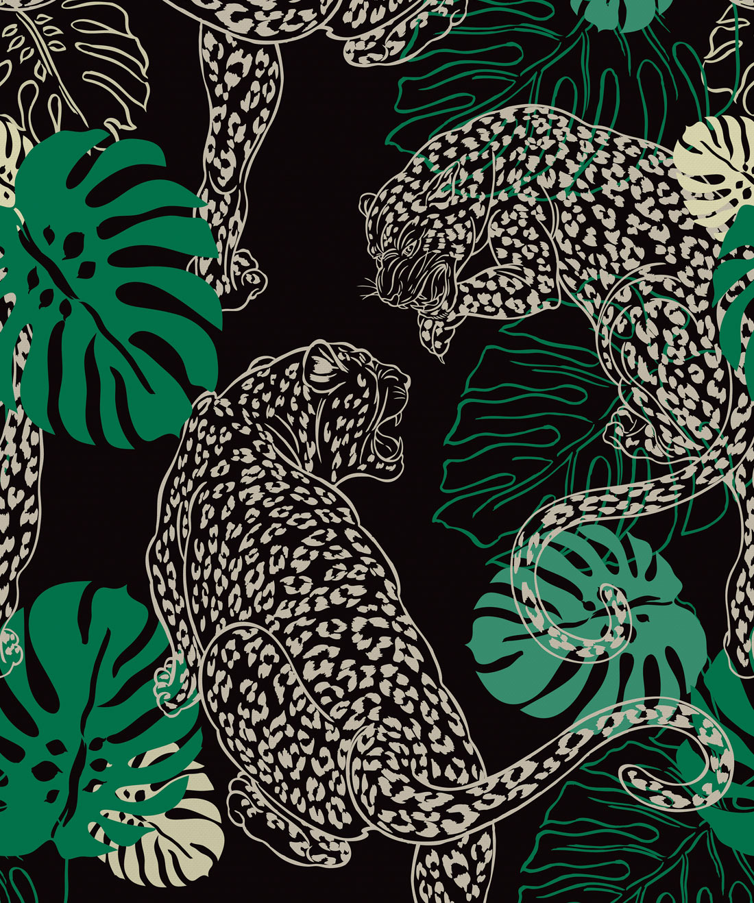 Leopard Stunning Art Deco Inspired Wallpaper Milton King