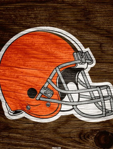 Cleveland Browns Helmet Weathered Wood Wallpaper For iPhone
