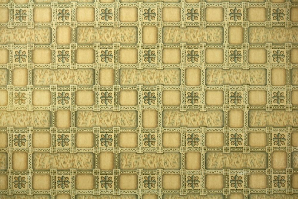 1920s Vintage Wallpaper Antique Tile And Geometric Design