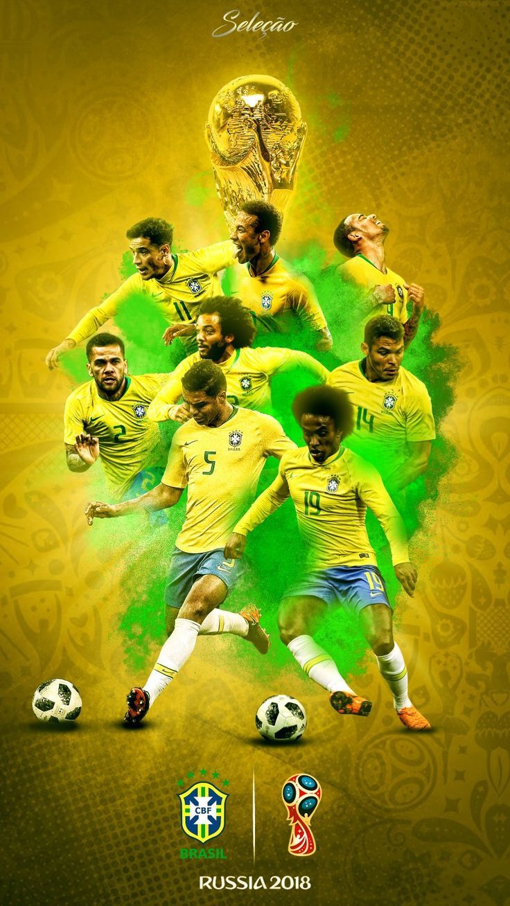 Auswahl Brasilien Fu Ball Brazil Football Team Soccer World
