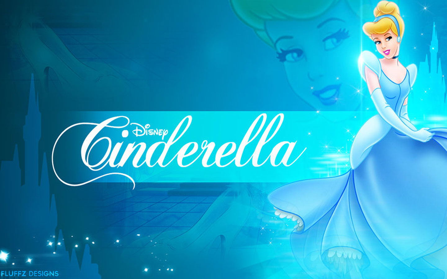Cinderella Blue Disney Princess Wallpaper