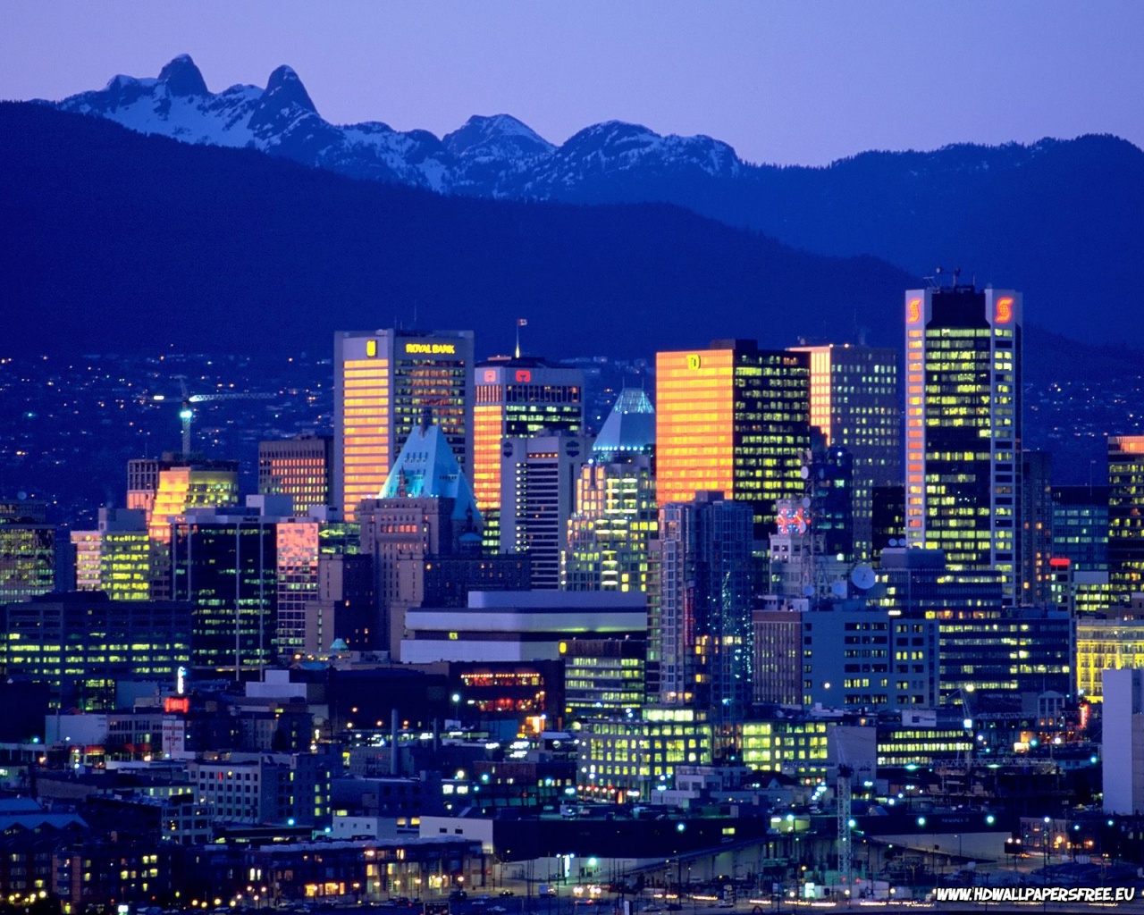 Vancouver Skyline British Columbia Canada Wallpaper In