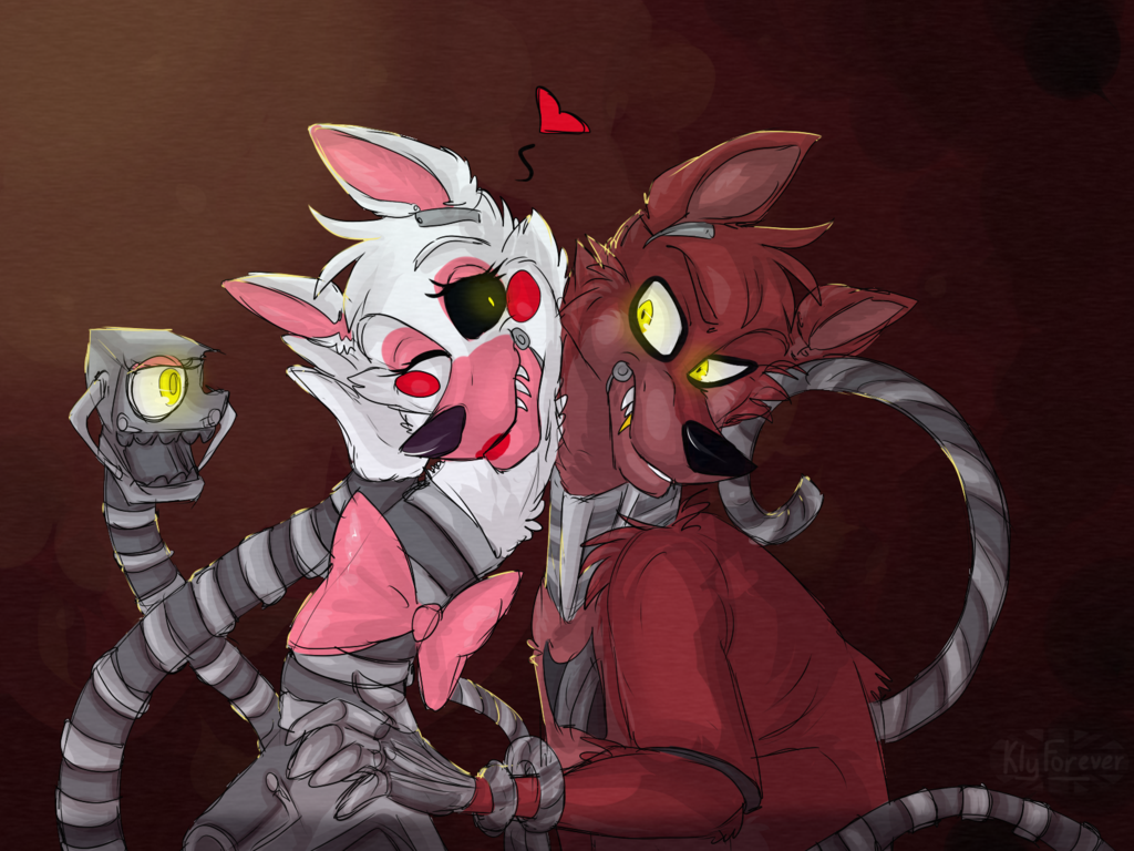 Free Download Mangle And Foxy By Klyforever 1024x768 For Your