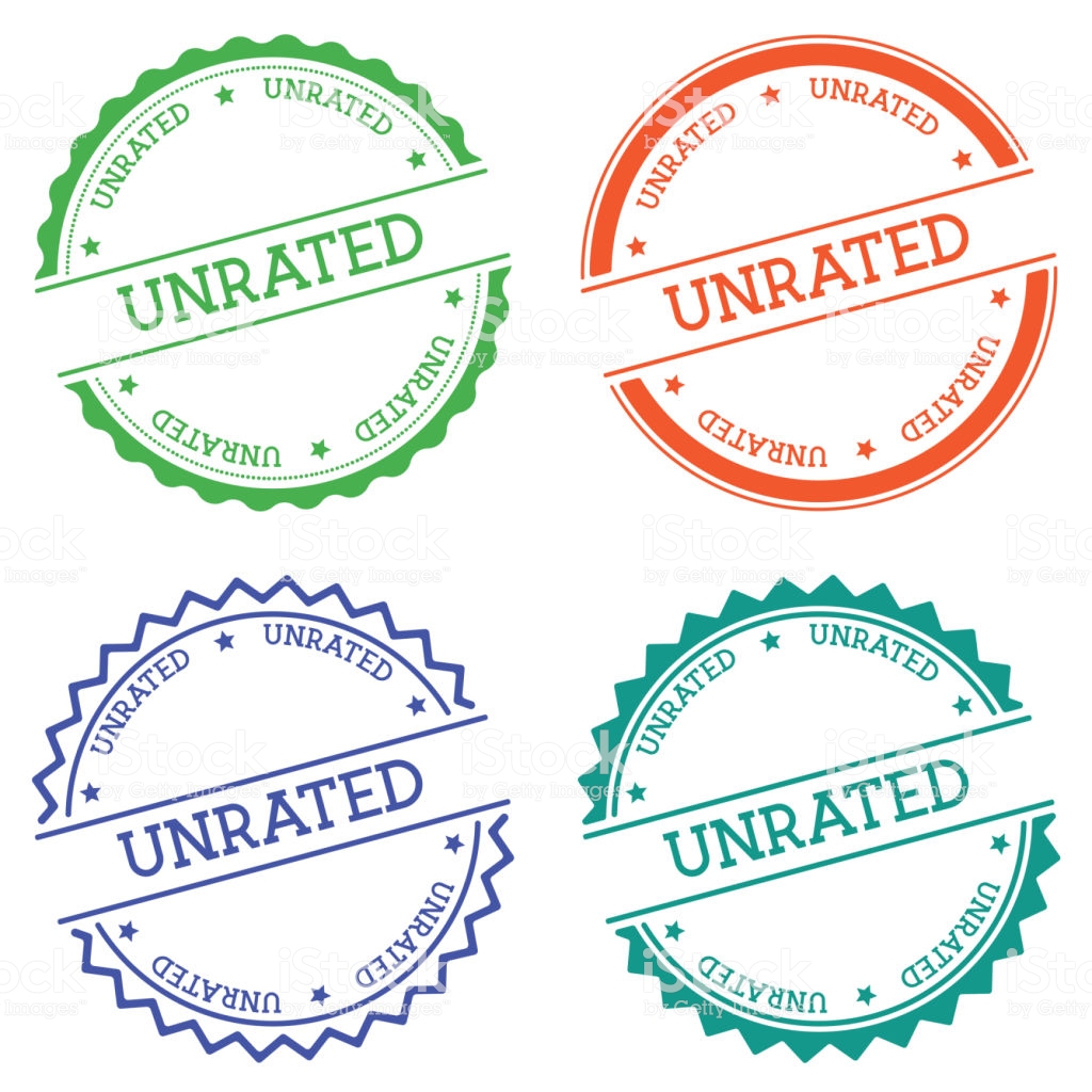 Unrated Badge Isolated On White Background Stock Illustration