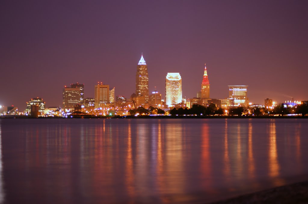 Panoramio Photo Of The Shimmering Skyline Cleveland Ohio