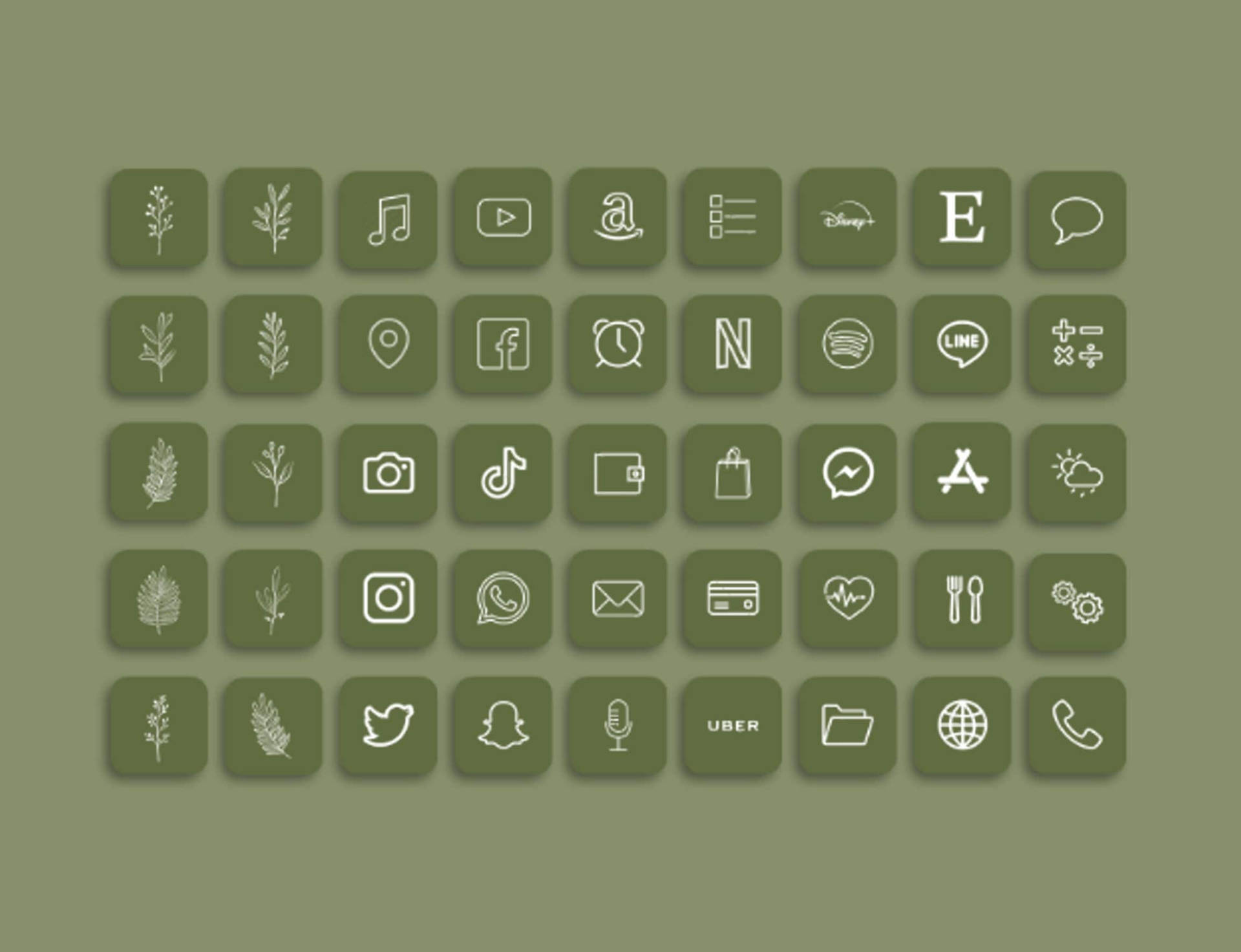 Sage Green Aesthetic Wallpaper
