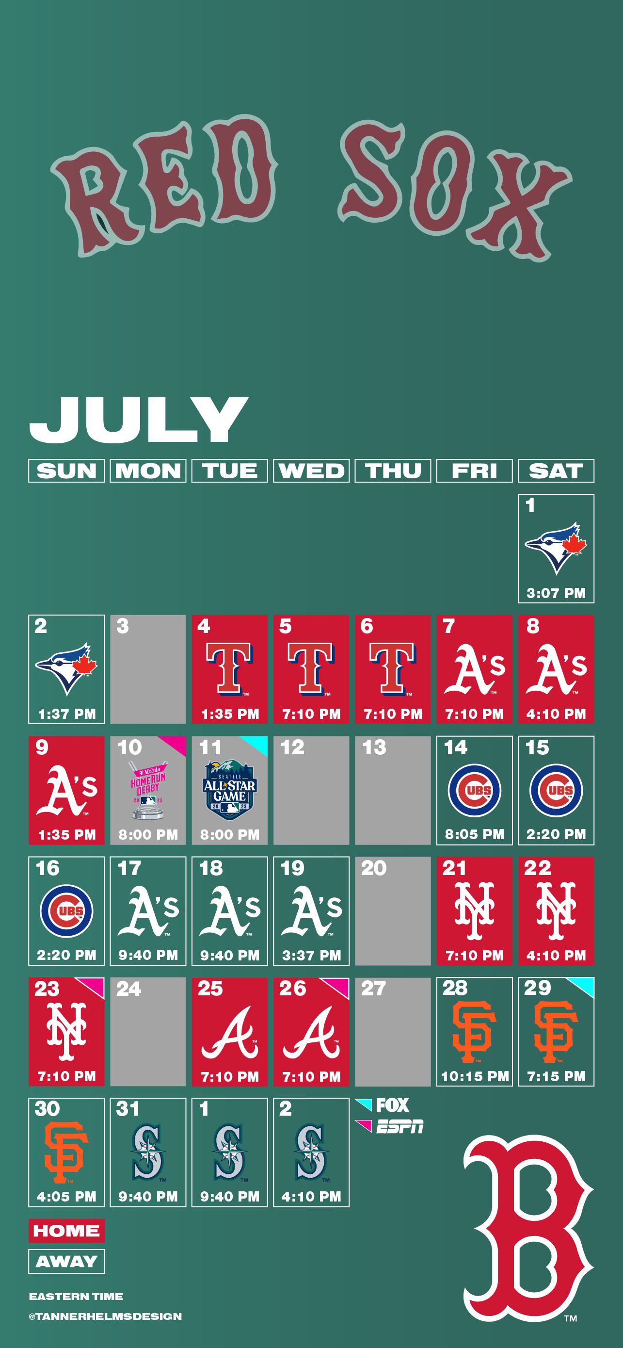 Someone Requested A Green Monster Themed Version Of The Schedule