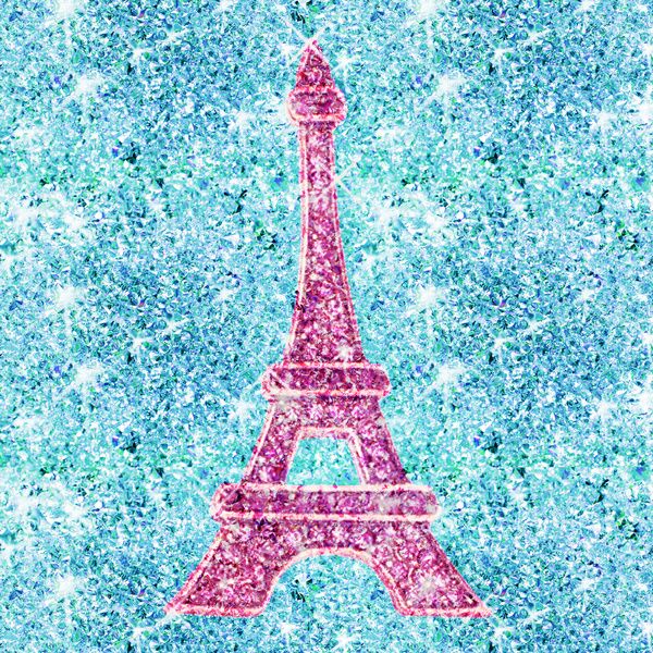 iPhone Cases Glitter Photo Eiffel Towers Teal Trendy