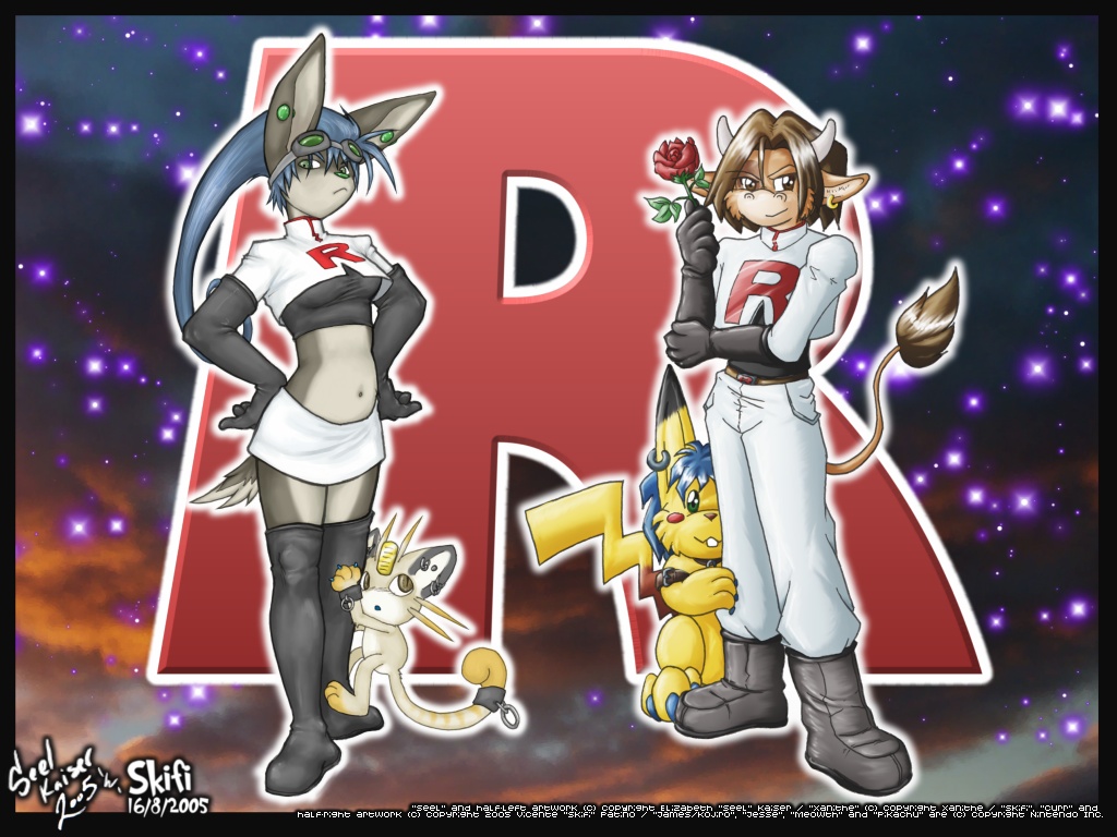 Team Rocket Wallpaper Billy Misty Satsuki Imo Pokemon