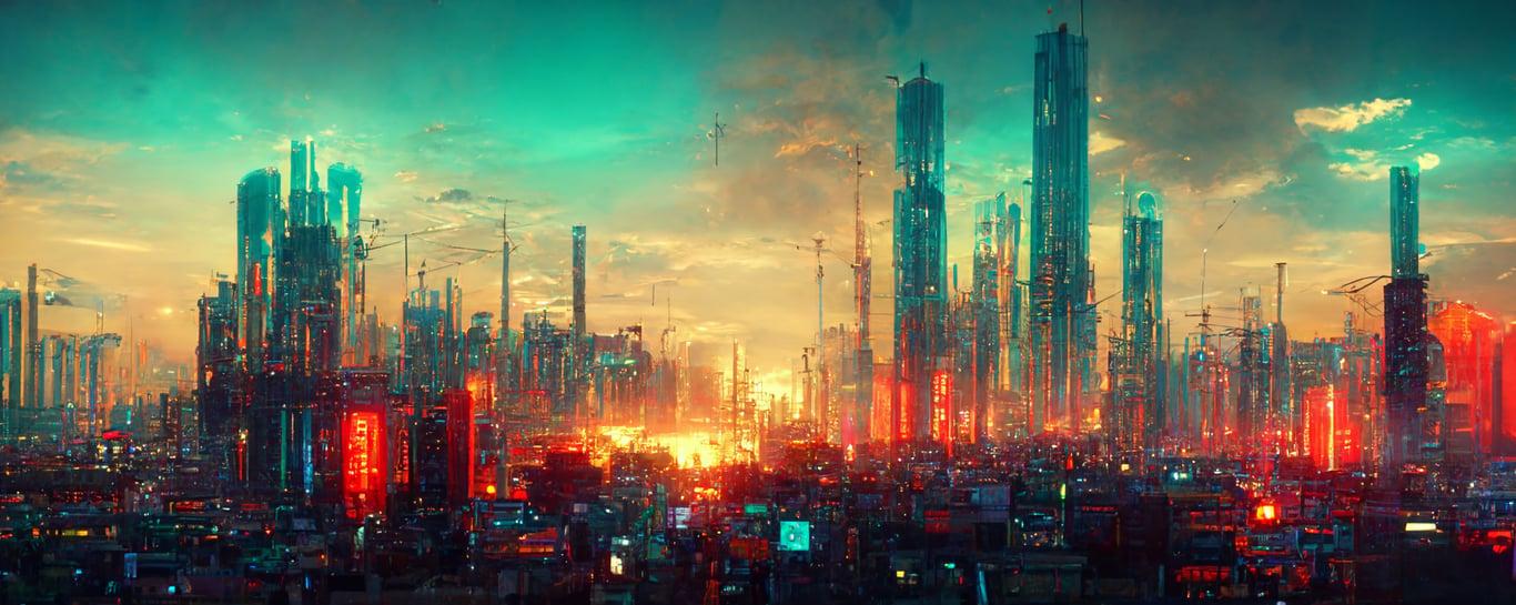 Prompthunt Cyberpunk City Transistor Game Style Hades Future
