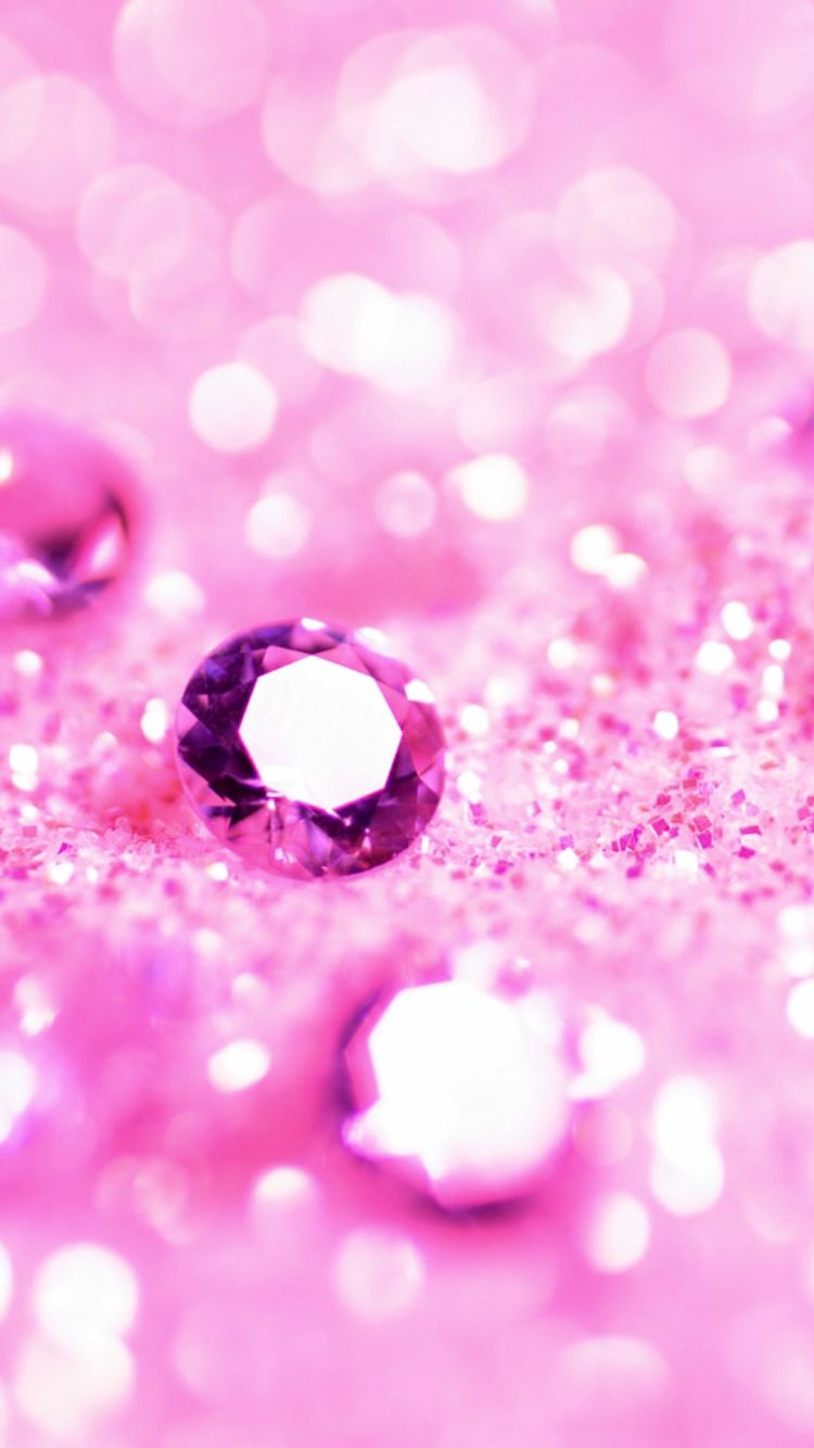 Pink Glitter Diamonds iPhone Wallpaper Diamond