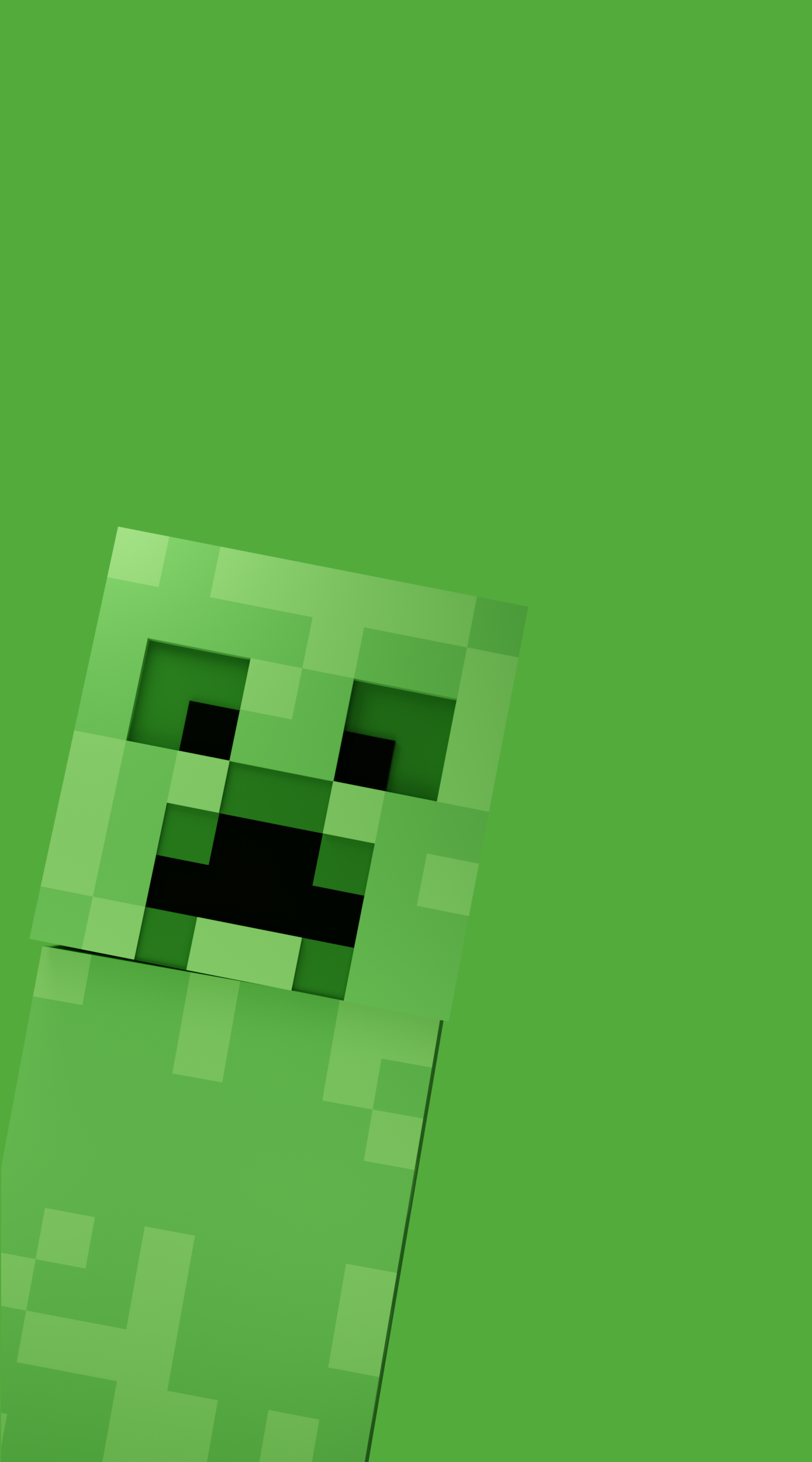 A Simple Mobile Wallpaper Of Creeper Minecraft