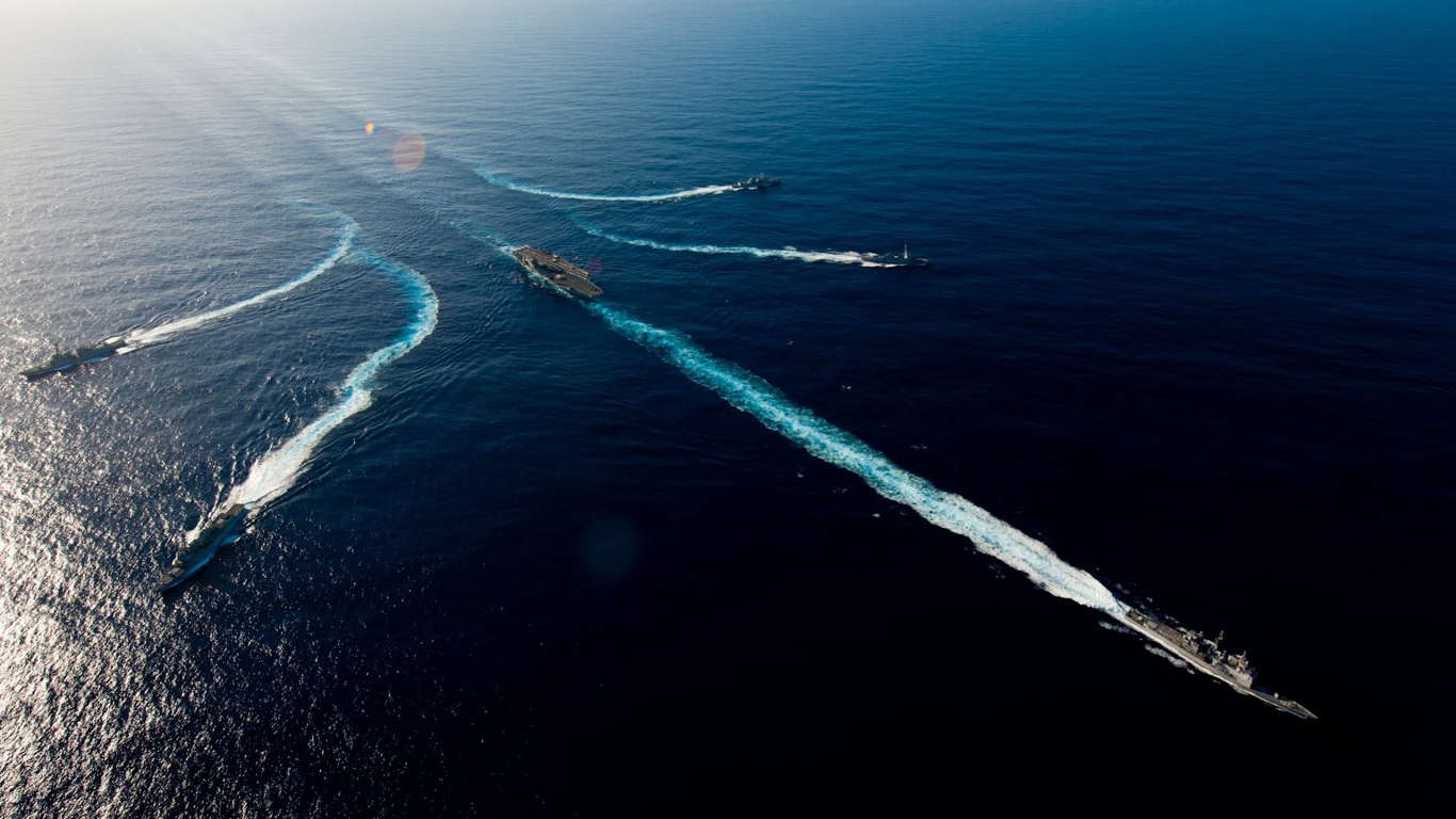 US Navy ships Carrier Strike Group Desktop Wallpaper