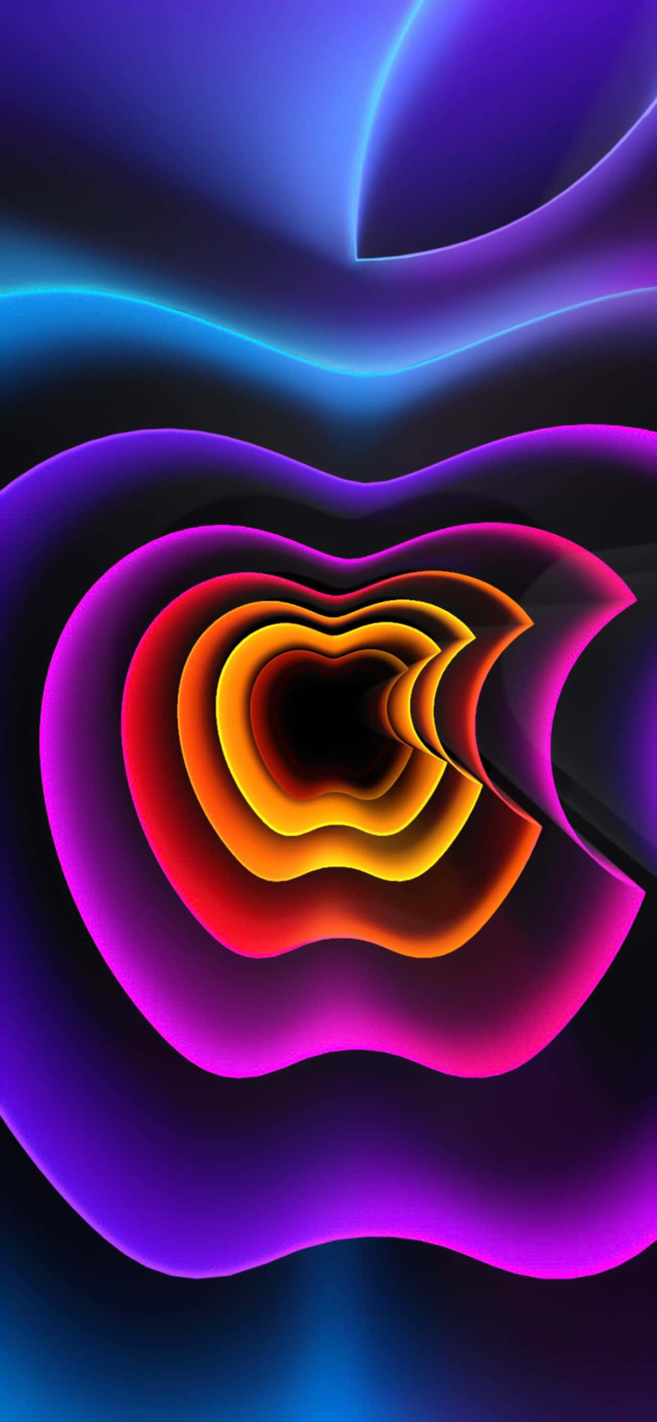 Neon Rainbow Logo Amazing Apple HD iPhone Wallpaper