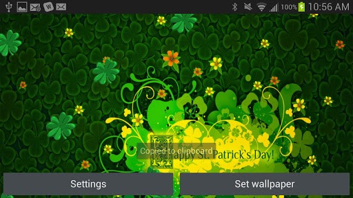 Bigger St Patricks Day Live Wallpaper For Android Screenshot