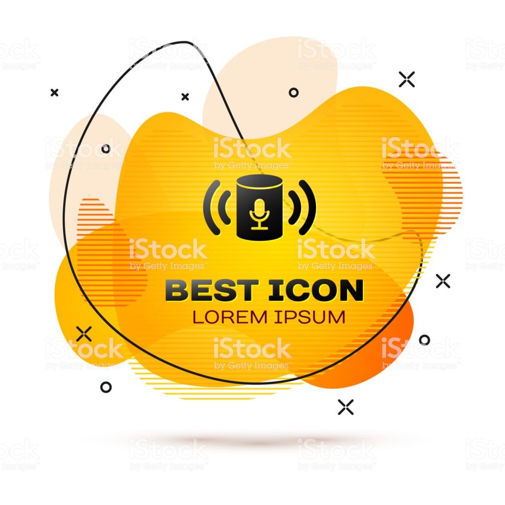 Black Voice Assistant Icon Isolated On White Background Voice
