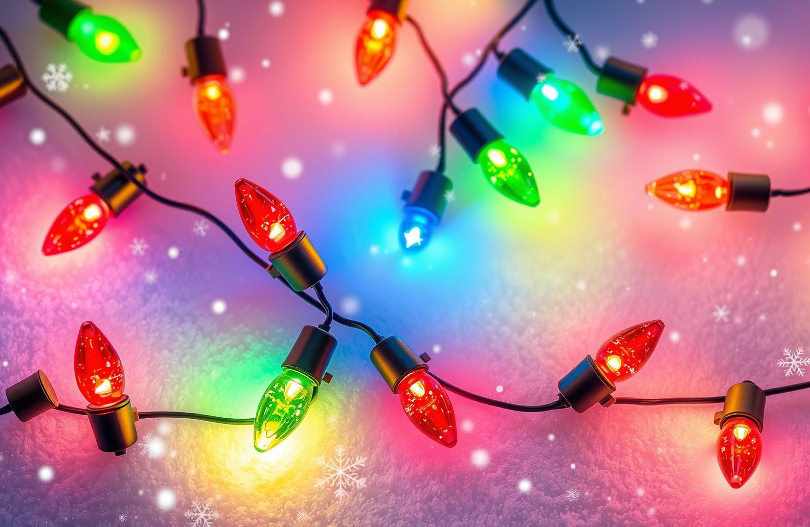 Blinking Christmas Lights Wallpaper