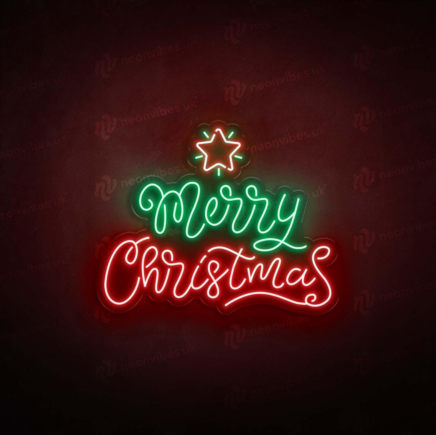 Merry Christmas LED Neon Sign Neon Vibes Neon Vibes neon signs