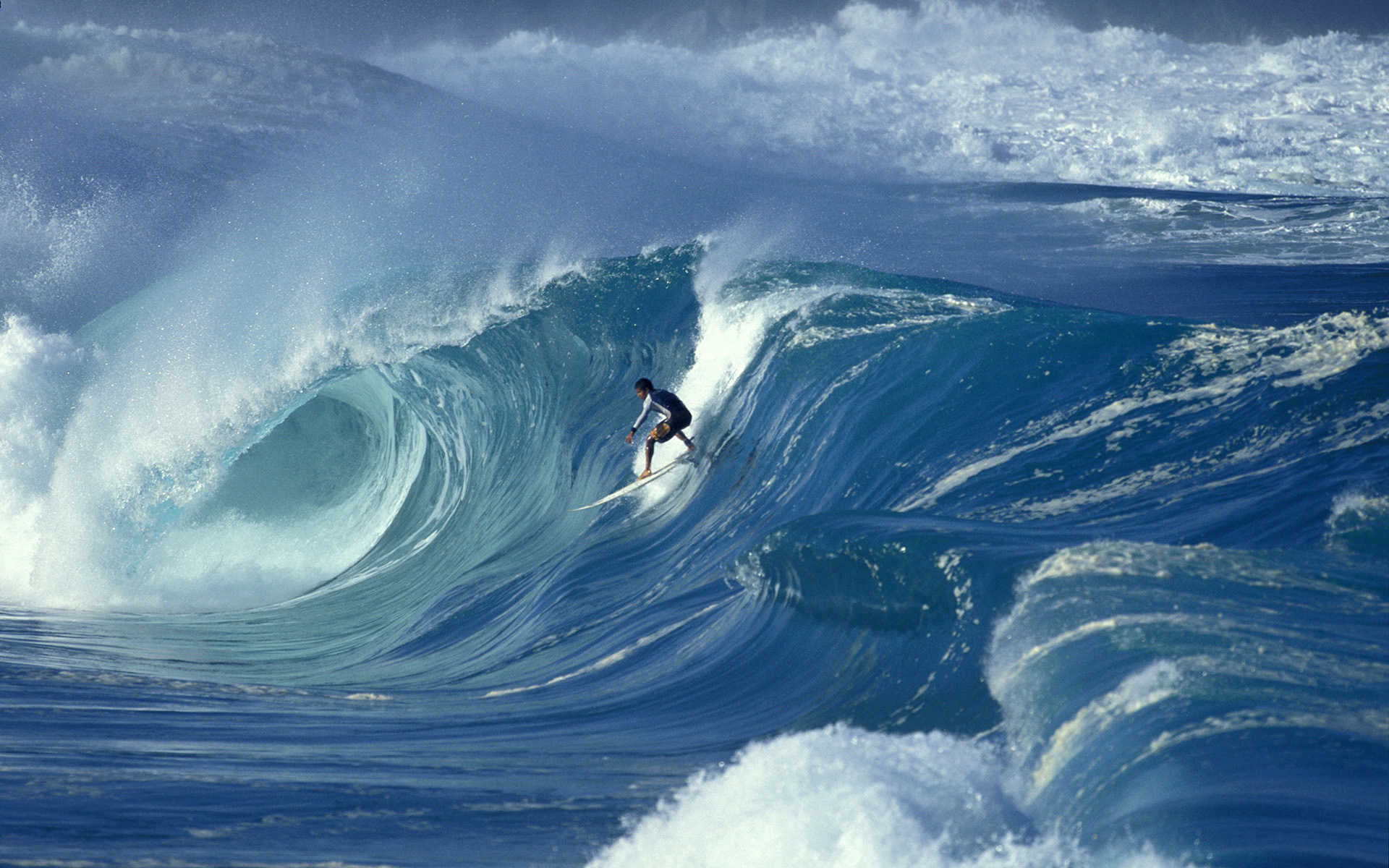 Wallpaper Wave Surfing Big Waimea Shorebreak Hawaii Desktop