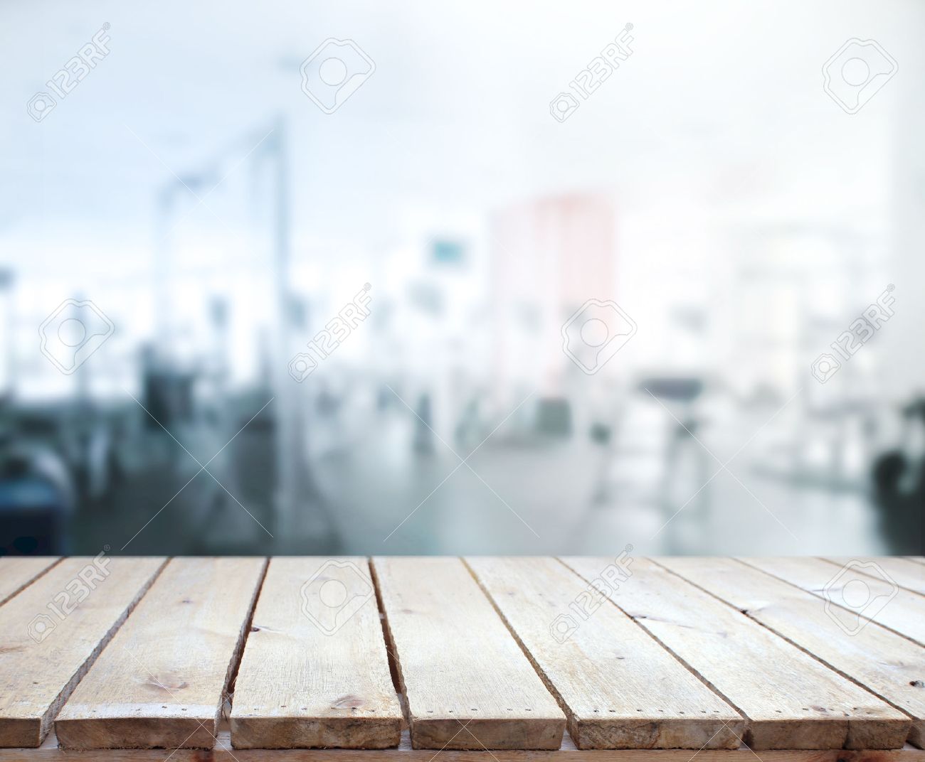 Table Top And Blur Fitness Gym Of Background Stock Photo Picture