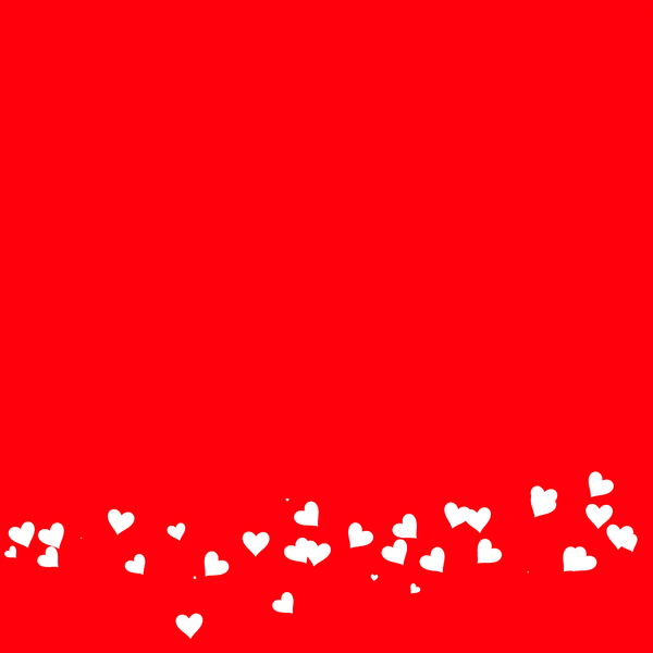 Heart Border 1 A plain red background with a border of tiny white 600x600