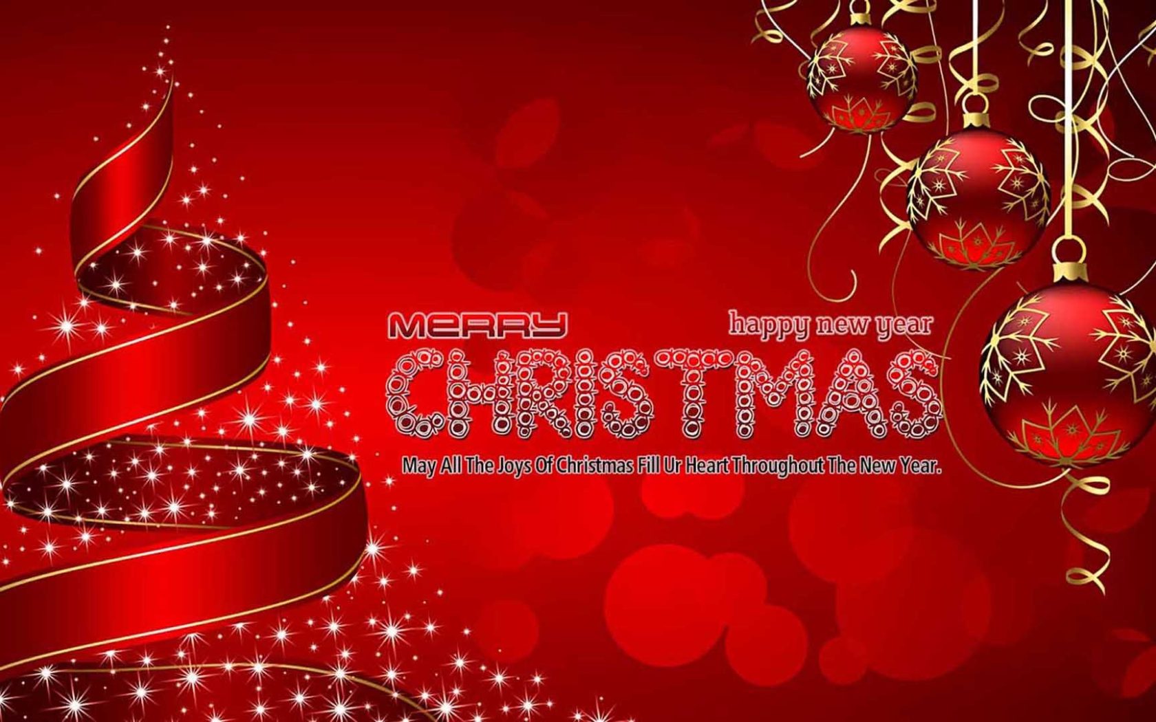 Merry Christmas Happy New Year Greetings Desktop HD