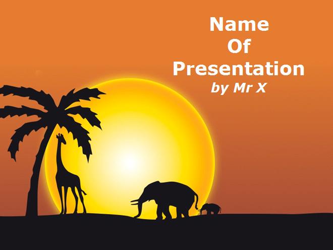 Africa Wild Animals Main Ppt Presentation Theme