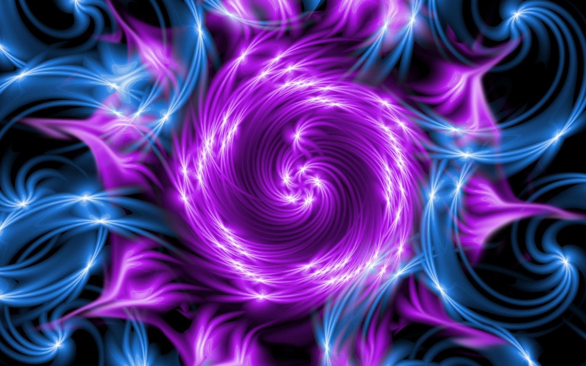Glowing Swirls Wallpaper
