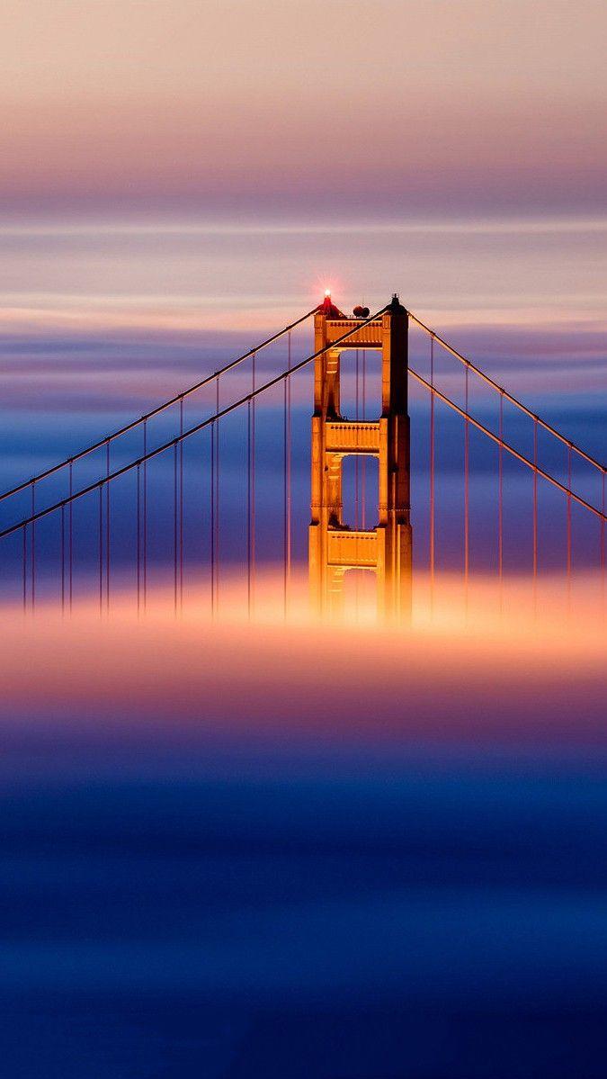 Golden Gate Bridge Clouds iPhone wallpaper Golden gate Golden
