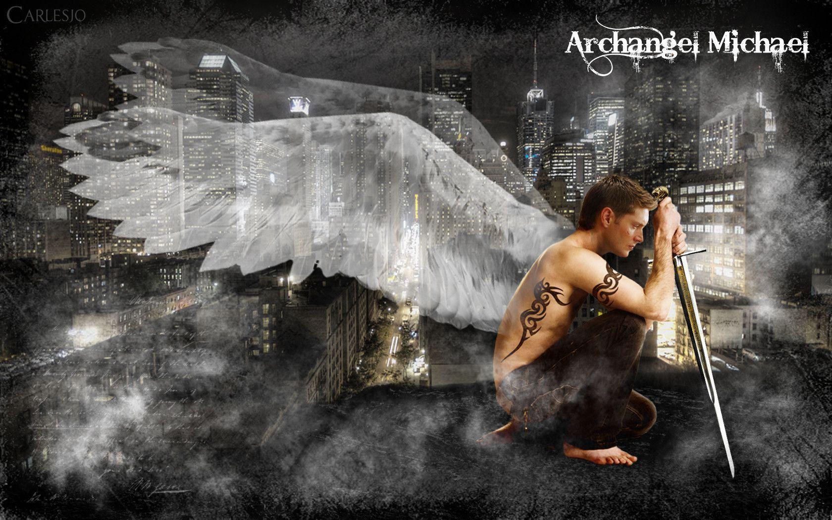 prompthunt archangel michael fighting lucifer 8k wallpaper size ultra  who god watching the fight as lucifer unleashes dark magic wounding michael