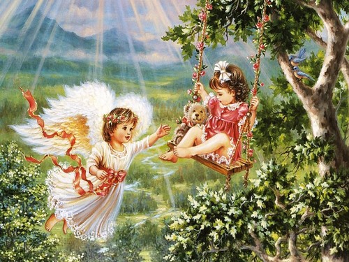 Garden Angel Wallpaper Image In The Yorkshire