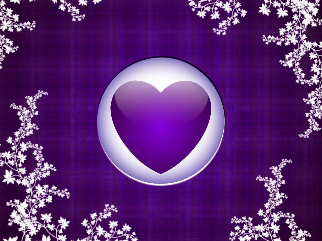 Purple Heart Background Wallpaper HD Background Desktop