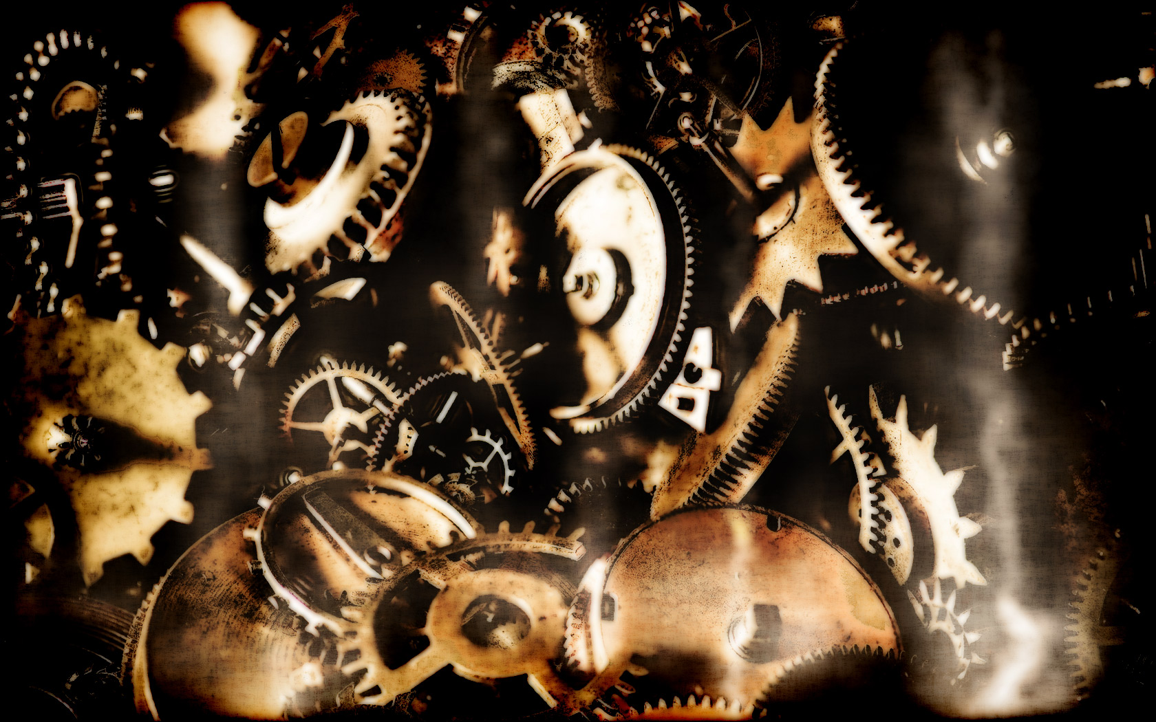 Steampunk mechanical gears cogs wallpaper 1680x1050 62240 1680x1050