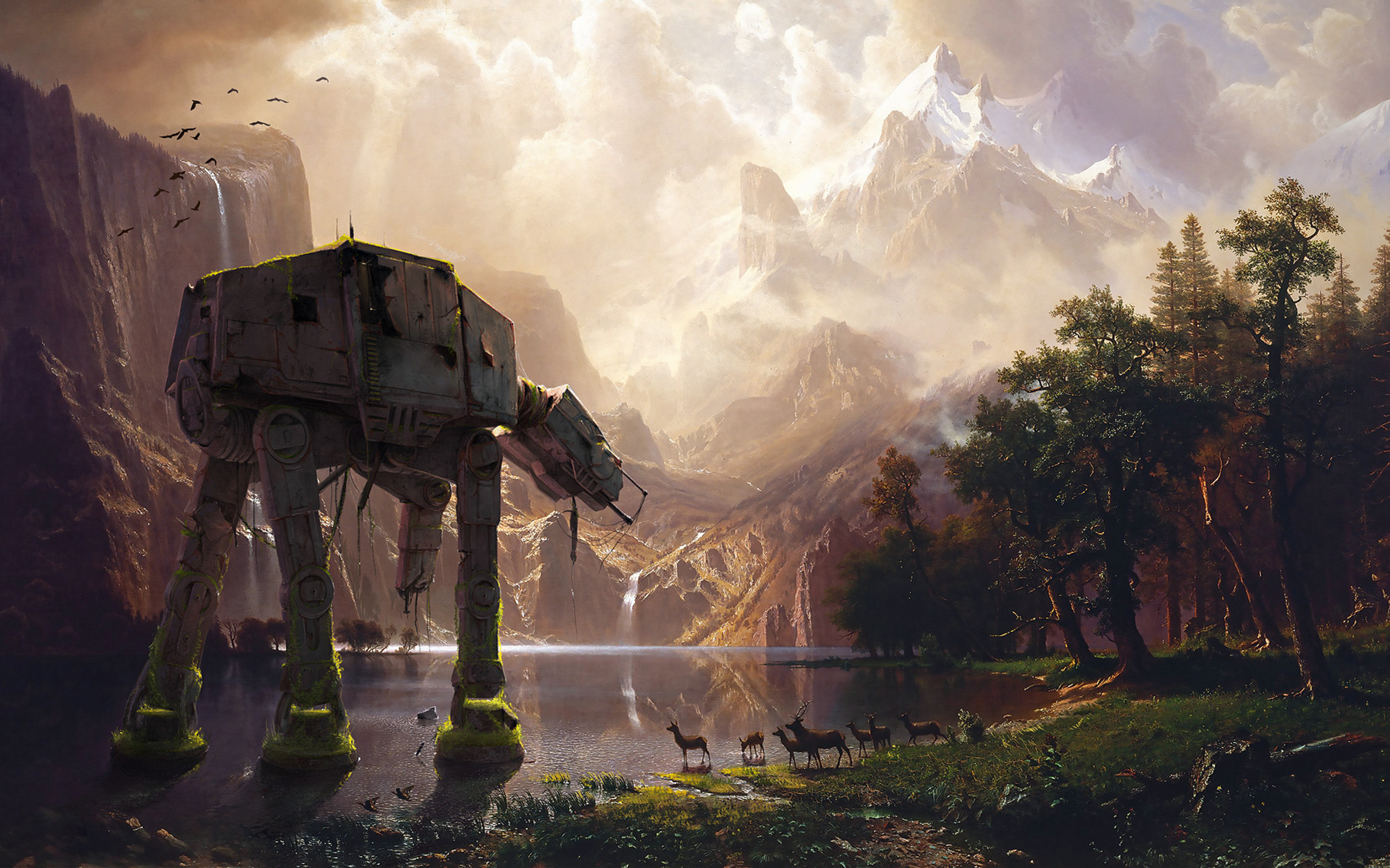 At Walker Star Wars Artwork 4k HD Wallpaper Image