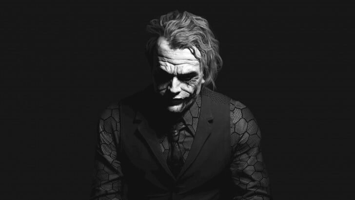 The Joker Black White Portrait Wallpaper Tv Movies