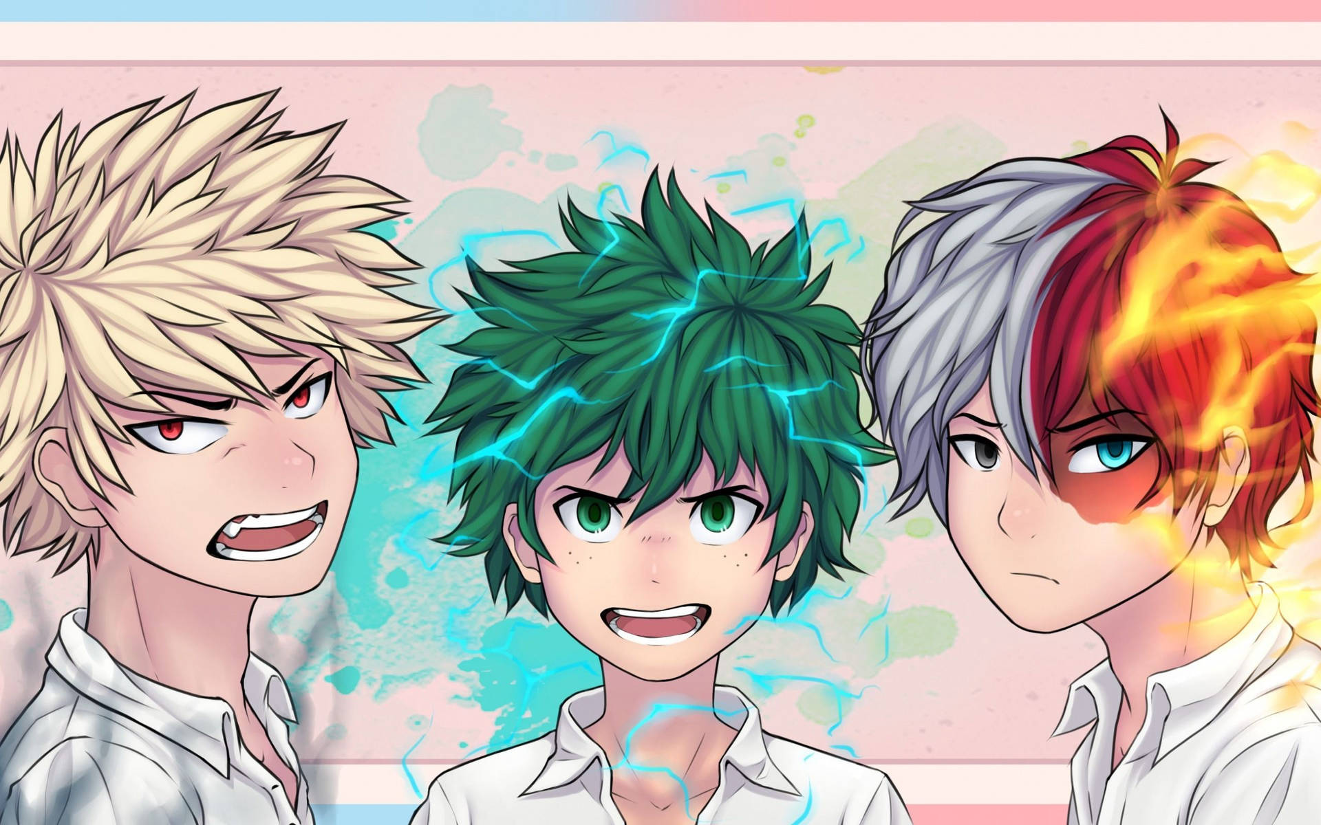 Deku X Todoroki Bakugou Wallpaper