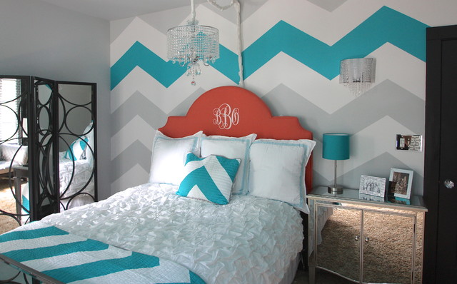 chevron wallpaper bedroom